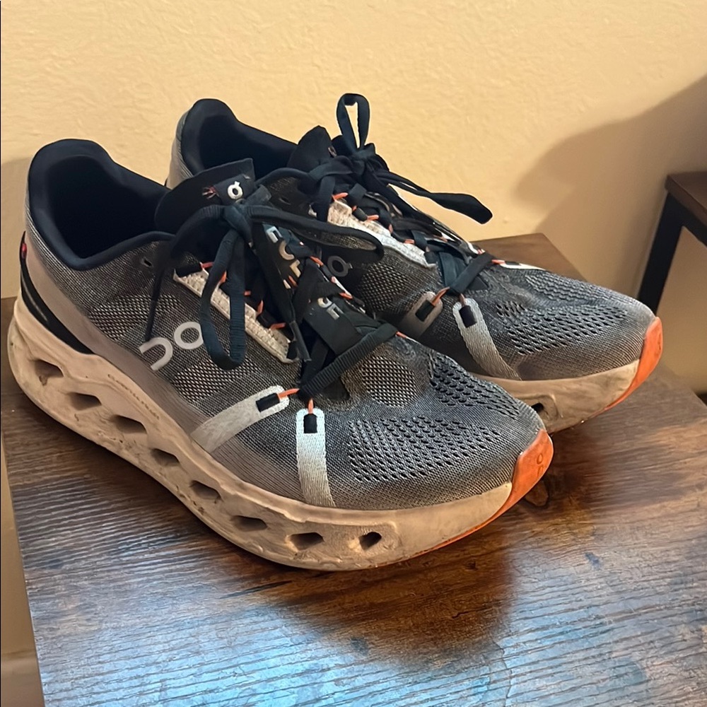 Gray and Black Athletic Sneakers